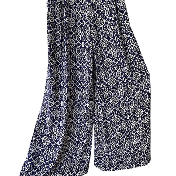 ELEVENSES/ANTHROPOLOGIE NWOT AUDRA WIDE LEG JUMPSUIT NAVY BLUE | SIZE 6 - Picture 5 of 10